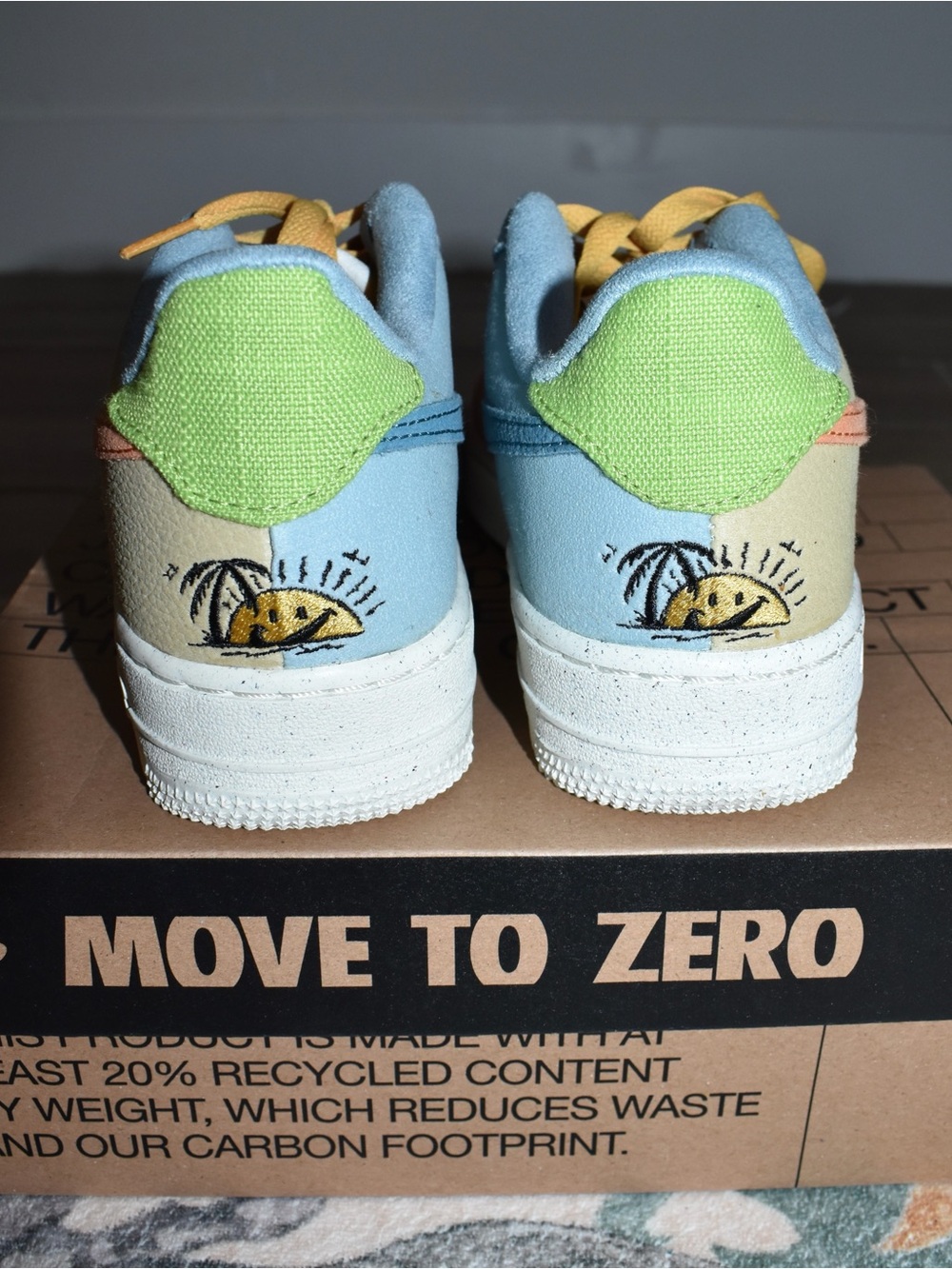 Nike Air Force 1 LV8NN (GS) “Move to Zero” Pastel Colorblock Sneakers sz Y5/W6.5 - Picture 5 of 7